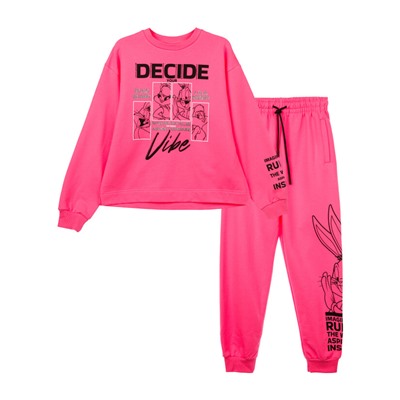 Комплект для девочки: толстовка, брюки