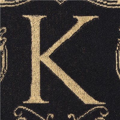 Полотенце махровое Этель «Константин», 50×90 см, 100% хлопок, 420 г/м², чёрное