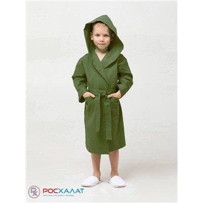 Детский вафельный халат с капюшоном В-07 (26)