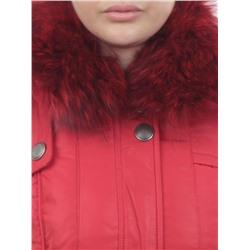 9022 RED Куртка зимняя женская (пух, натуральный мех)
