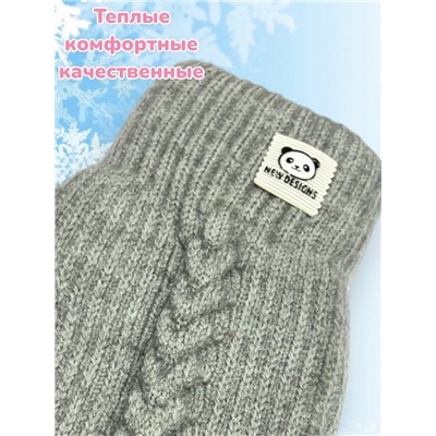 Варежки теплые подростковые для девочек Арт 2023/11 тип 7