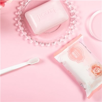 Jigott Мыло-скраб для лица и тела с экстрактом розы / Rose Scrub Soap, 150 г