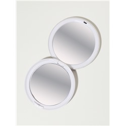 Зеркало складное «Единороги», d=7.5 см, белое, бирюзовое