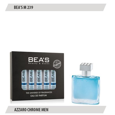 Парфюмерный набор BEAS Azzaro Chrome Men 5*5 ml M239, Парфюмерный набор Beas M239 создан по мотивам аромата Azzaro Chrome