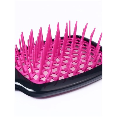 Kristaller Расчёска массажная для быстрой сушки волос WS023, черно-розовый, пластик, 20,5 см