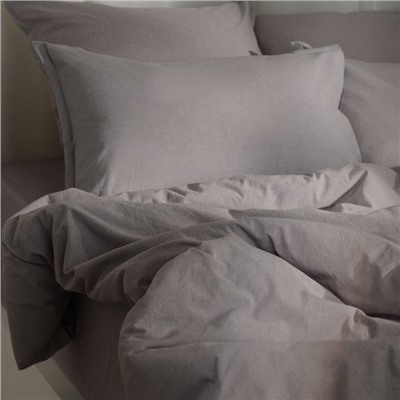 Пододеяльник SL Home "Деним" 150*220 см, цв.серый, 100% жатый хлопок