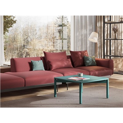 Столик кофейный Saga, 60х60 см, сине-зеленый