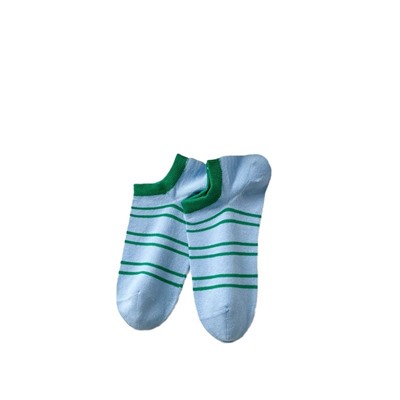 Dopamine contrasting striped boat socks stealth socks Ins tide little red book men and women in summer wild wearing cotton socks