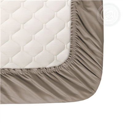 Простыня на резинке из сатина Бронза Арт Дизайн