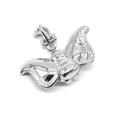 Подвеска Слоник 15*19мм, серебристая