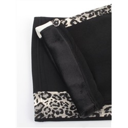008 BLACK/LEOPARD Костюм спортивный зимний женский (95% хлопок, 5% полиэстер)