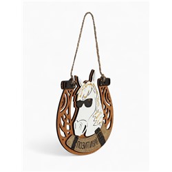 Ёлочное украшение новогоднее «Позитива!» подкова с Лошадью, 11×12.5 см