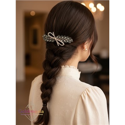 Заколка автомат для волос с кристаллами «Блеск элегантности» ЭЛЗ13/04