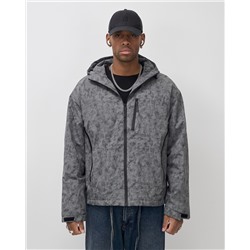 Куртка спортивная мужская весна осень серого цвета 25470Sr