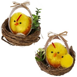 GAEM Набор из 2-х изделий декоративных "Гнездо пасхальное" (5,5*5), L11 W6 H6 см