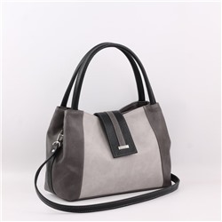 Сумка 333 мульти итальянский серо-черный