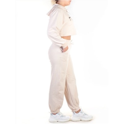 Y316 MILK BEIGE Спортивный костюм женский (100% хлопок)