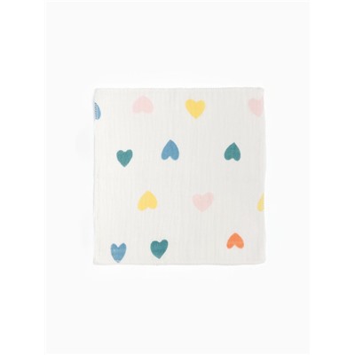 Набор платочков Крошка Я Сolored hearts (вид 1) 20*20 см-5 шт, муслин, 100 % хлопок