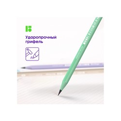 Карандаш чернографитный Berlingo Flexy Pastel HB, с ластиком, заточенный, МИКС