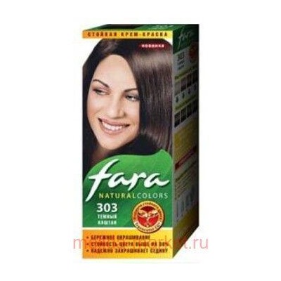 РК Fara Natural Colors Краска для волос тон 303 темный каштан