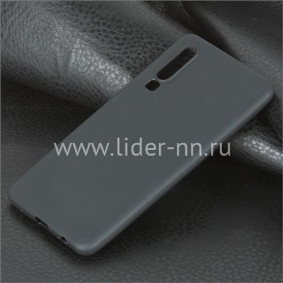 Задняя панель для Huawei P30 Силикон матовый (черная)