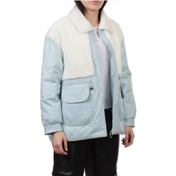 H24-223 WHITE BLUE Куртка демисезонная женская (100 гр. холлофайбер)