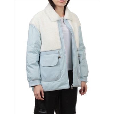 H24-223 WHITE BLUE Куртка демисезонная женская (100 гр. холлофайбер)