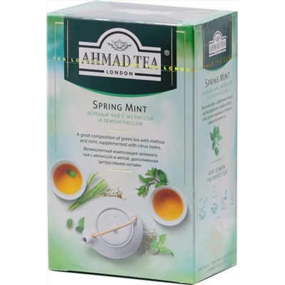 AHMAD TEA. Flavoured Collection. Spring Mint 75 гр. карт.пачка