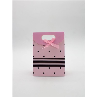 Пакет подарочный (XS) "Many dots", pink (12x6x16)