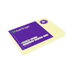 Самоклеящийся блок Berlingo "Ultra Sticky", 100*75мм, 100л., пастель, желтый