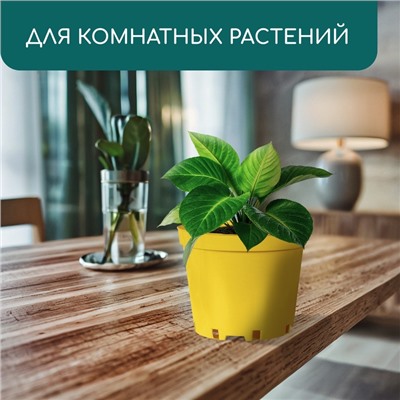 Горшок для рассады, 5 л, d = 22 см, h = 18 см, пластик, жёлтый, Greengo
