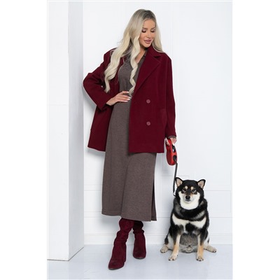 Пальто Я в теме (бордовое) Б12485-7