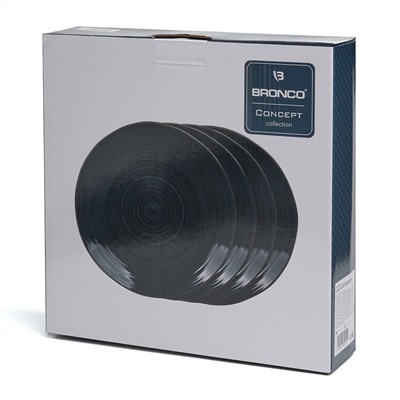 НАБОР ТАРЕЛОК ОБЕДЕННЫХ BRONCO "CONCEPT" 4 ШТ. 27,5 СМ СИНИЙ