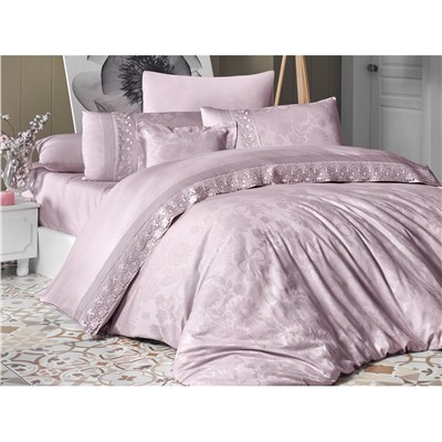 Сатиновое Постельное белье Евро 2 сп. V.I.P Moonlıght SATIN First Choice