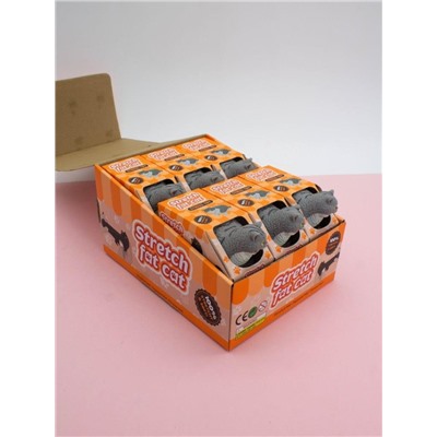 Мялка - антистресс «Fat cat», шоубокс 12 шт.