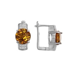 Серьги 'Аркадия' с султанитом и фианитами ТДСН.820СТR