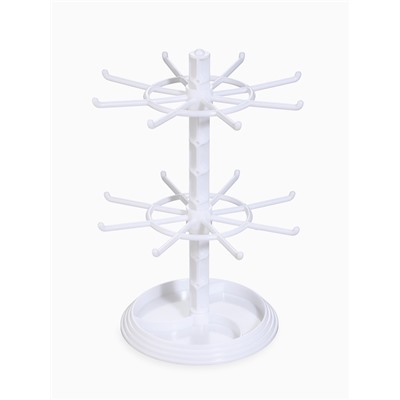 Подставка для украшений QF «Карусель», универсальная, 16×16×28 см, белая