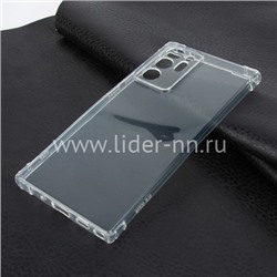 Задняя панель для Samsung Galaxy Note 20 Ultra Силикон  прозрачная Противоударная (пакет)