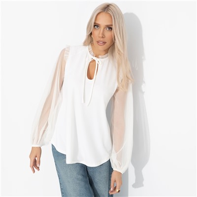 Блуза нарядная, Вечная привилегия (белая)