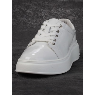 05-PDD215-2 WHITE Кроссовки женские (натуральная кожа)