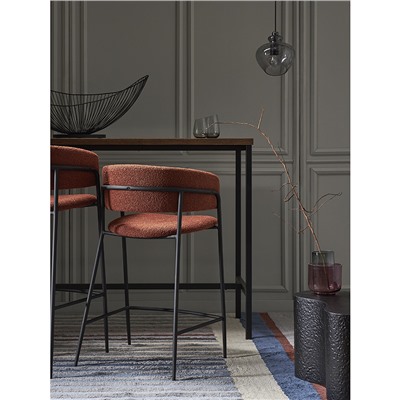 Стул полубарный Helning, букле, терракота