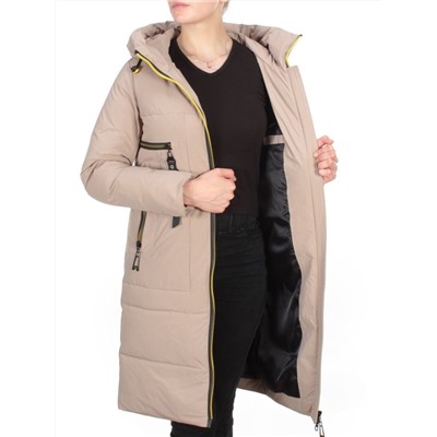 888 BEIGE Пальто зимнее женское VINVELLA (200 гр. холлофайбер)