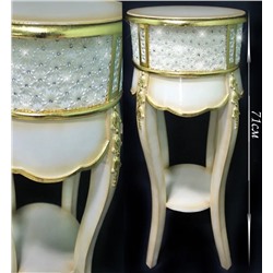 399-067 Подставка интерьерная 71см. ЖЕМЧУГ В СТРАЗАХ  (х1)Полистоун