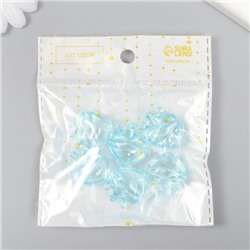 Бусина для рукоделия и плетения «Арт Узор. Сердечко с короной голубое», пластик, 2.1×1.4×2.5 см