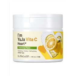 Dr.MeLoSo Очищающие пэды с витамином С / I'm Yuja Vita C Heart Cleansing Pads, 190 мл
