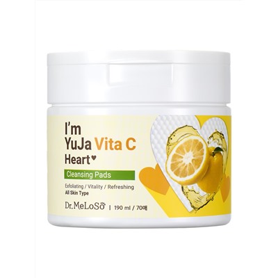 Dr.MeLoSo Очищающие пэды с витамином С / I'm Yuja Vita C Heart Cleansing Pads, 190 мл