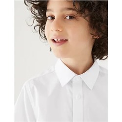 3pk Boys' Longer Length Easy Iron School Shirts (4-18 Yrs)