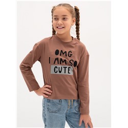 Лонгслив детский "ОМГ" кофе