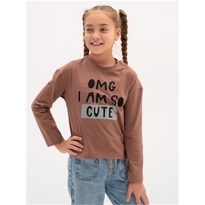 Лонгслив детский "ОМГ" кофе