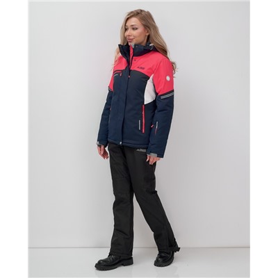 Горнолыжный костюм женский зимний УЦЕНКА темно-синего цвета 02810TS